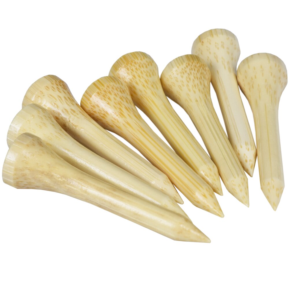 100Pcs High Quality Bamboo Golf Tees, 4 Available Sizes