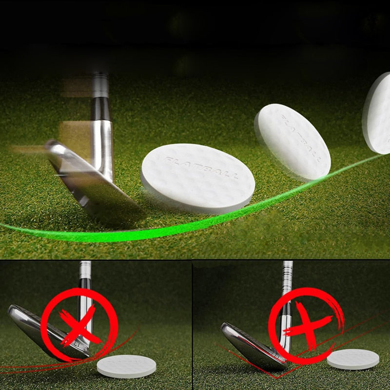 Flat Golf Ball Swing Trainer