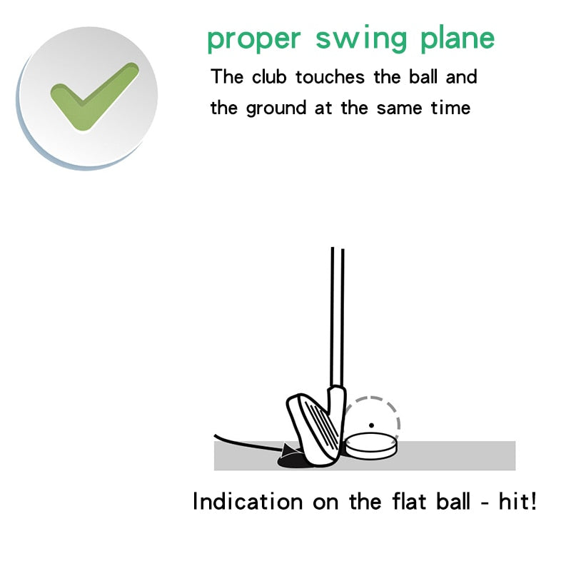 Flat Golf Ball Swing Trainer
