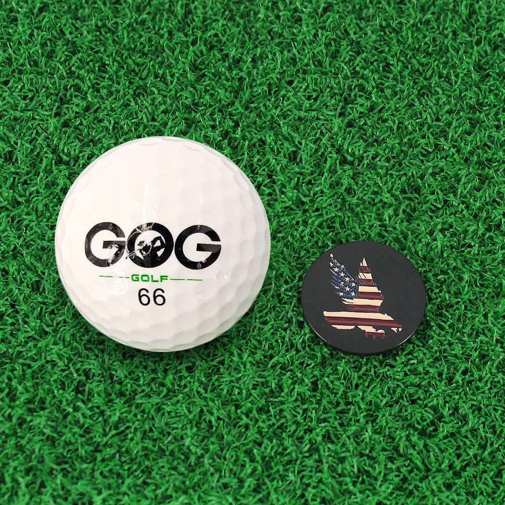 Golf Ball Marker with Golf Hat Clip, Magnetic Alloy