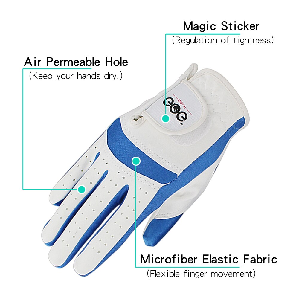 1 Pair Golf Gloves For Kids, Left/Right Handed Breathable Gloves