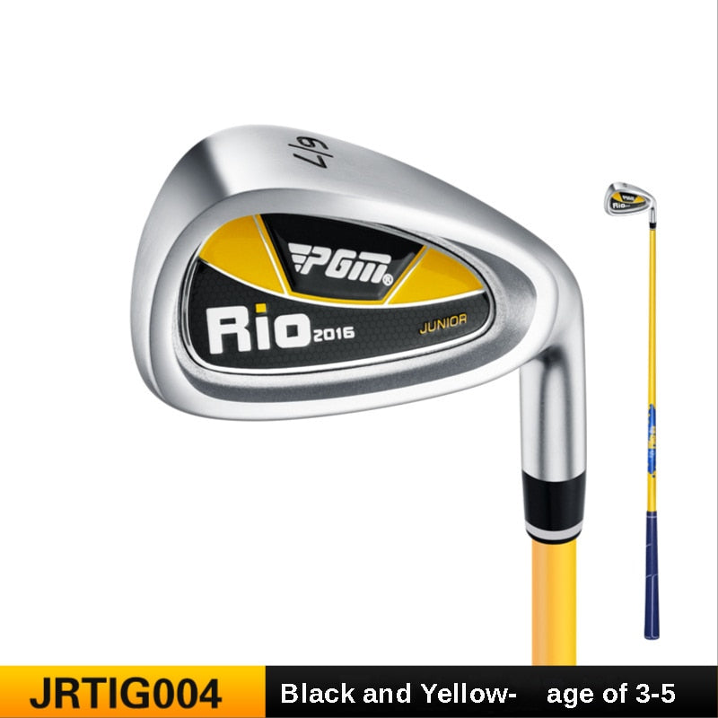 My First Golf Iron, No.7 Iron, Carbon Steel Rod, Zinc Alloy Head, Kids Beginner Swing Training Ages 3-12