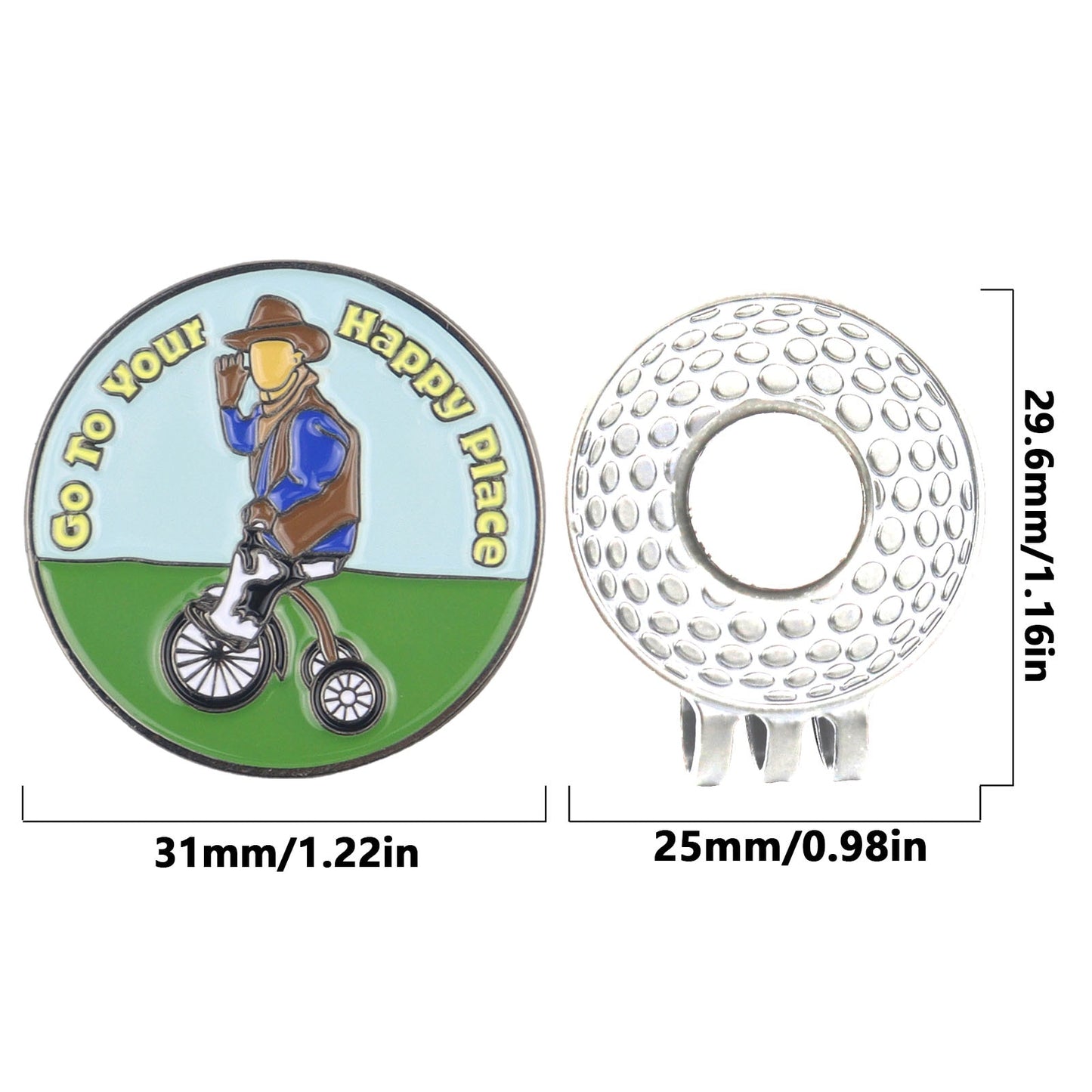 Magnetic Golf Hat Clip With Ball Marker