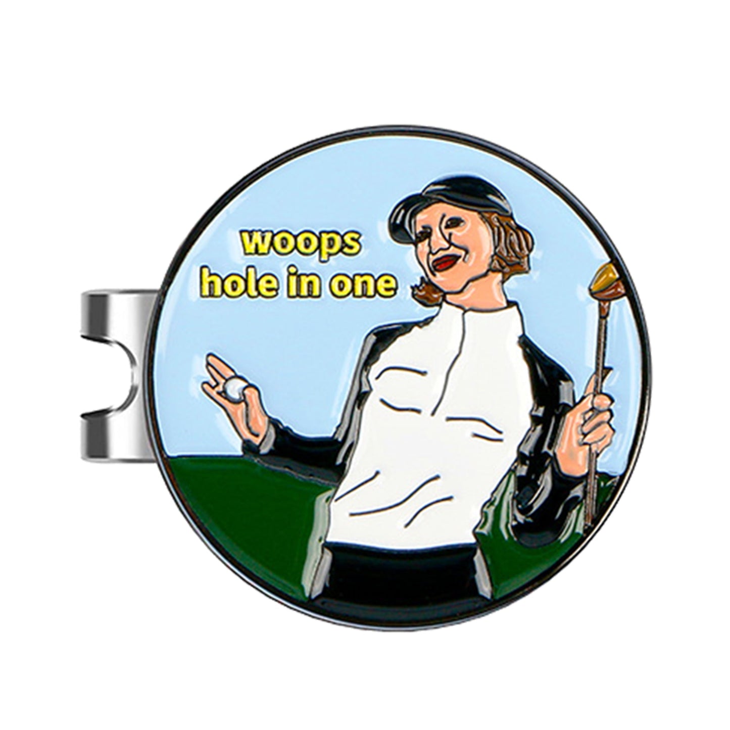 Magnetic Golf Hat Clip With Ball Marker