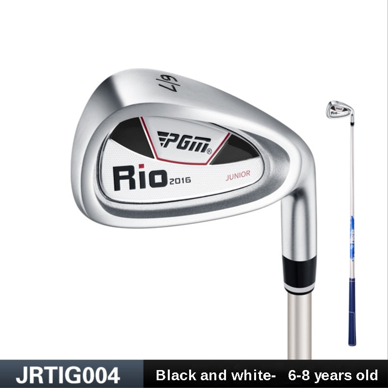 My First Golf Iron, No.7 Iron, Carbon Steel Rod, Zinc Alloy Head, Kids Beginner Swing Training Ages 3-12