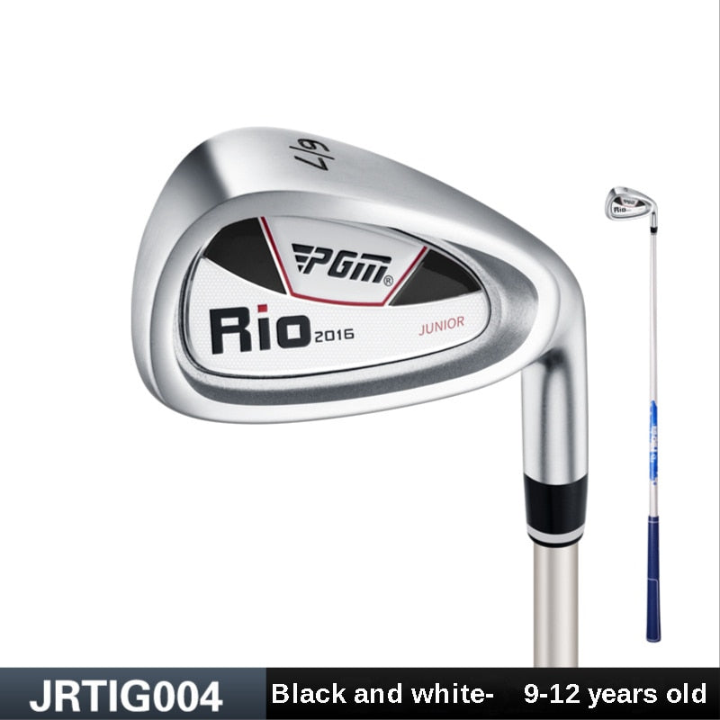 My First Golf Iron, No.7 Iron, Carbon Steel Rod, Zinc Alloy Head, Kids Beginner Swing Training Ages 3-12