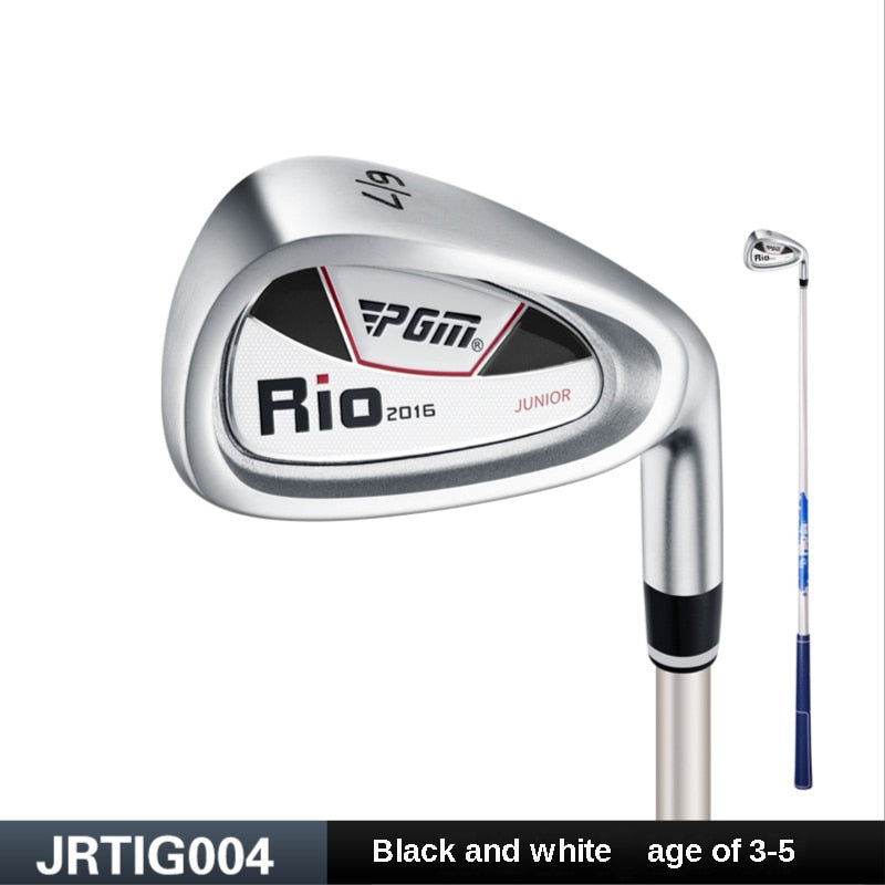 My First Golf Iron, No.7 Iron, Carbon Steel Rod, Zinc Alloy Head, Kids Beginner Swing Training Ages 3-12