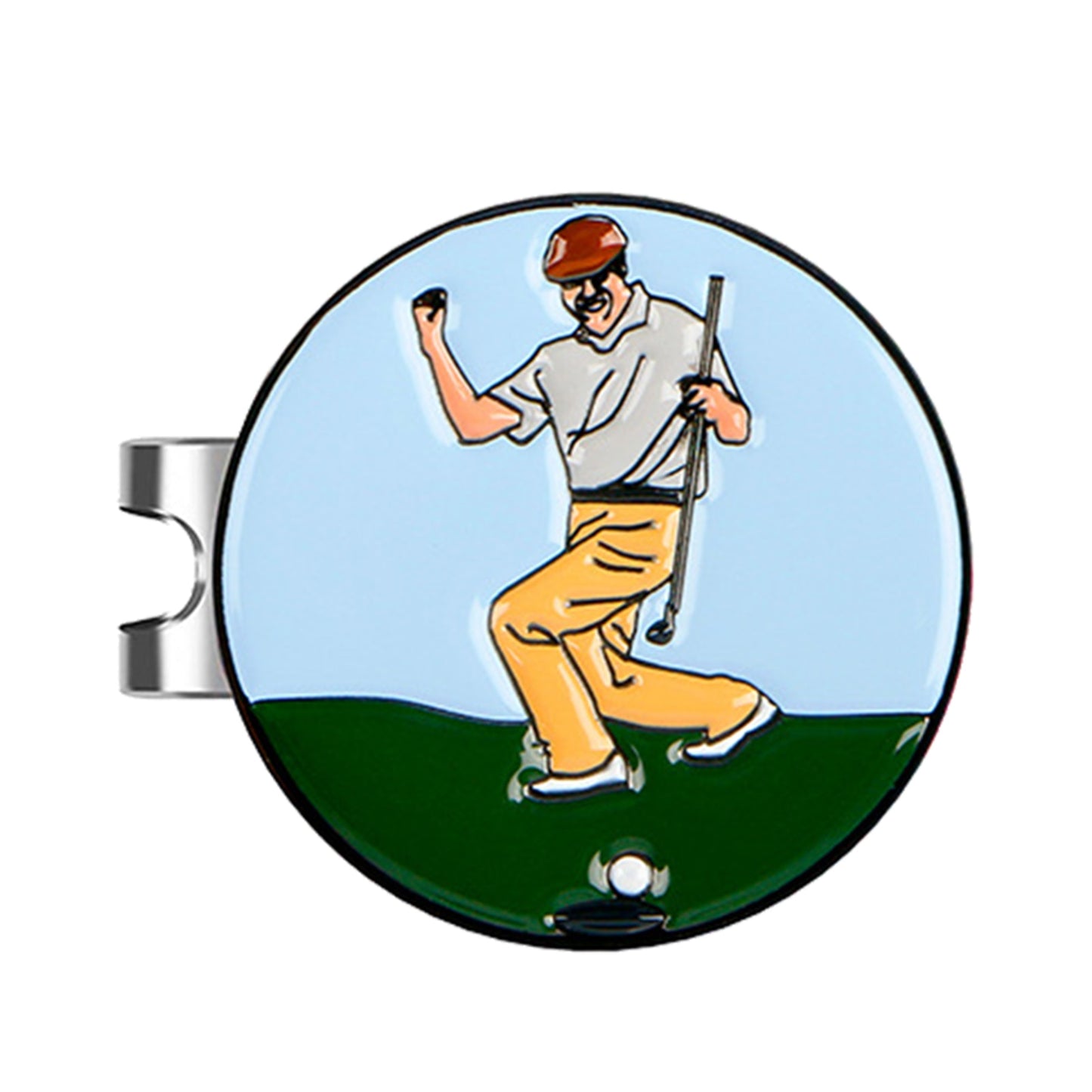 Magnetic Golf Hat Clip With Ball Marker