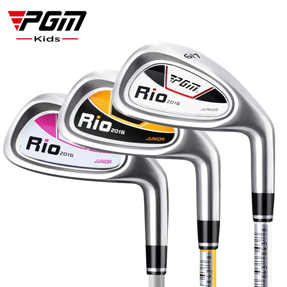 My First Golf Iron, No.7 Iron, Carbon Steel Rod, Zinc Alloy Head, Kids Beginner Swing Training Ages 3-12