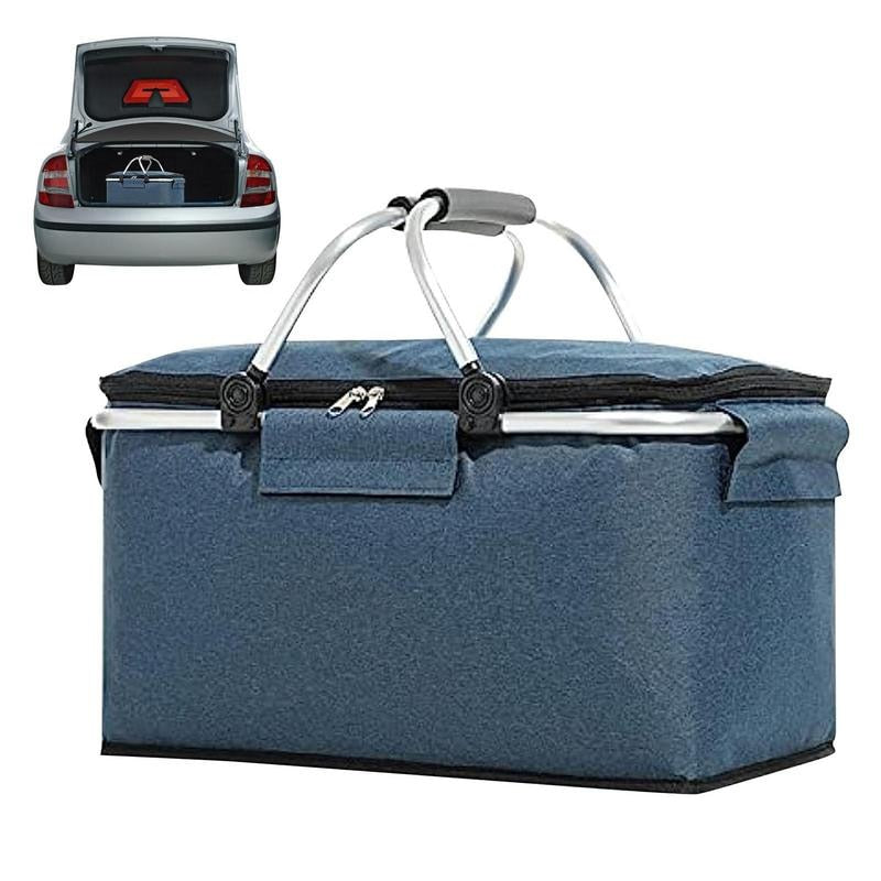 26L Golf Cart Portable Cooler, Large Capacity, Multifunctional Folding Picnic Basket